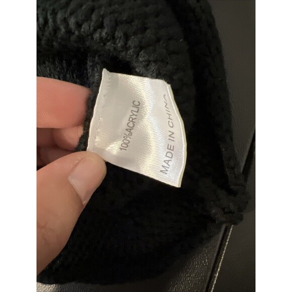 Seek the Label Off The Shoulder Sweater Chunky Knit M Black Roll Neck Romantic - Picture 9 of 14